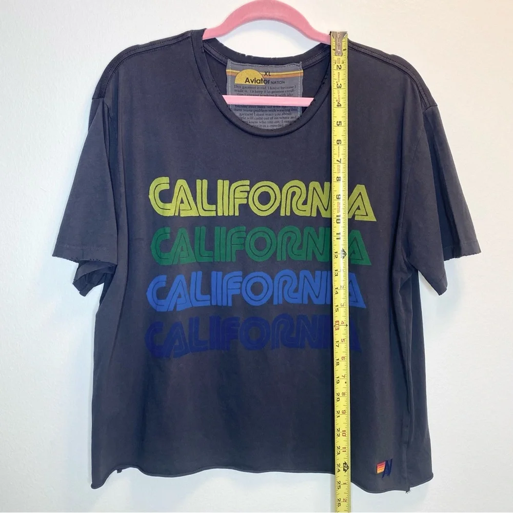 AVIATOR NATION gray California tee RARE - Picture 11 of 16